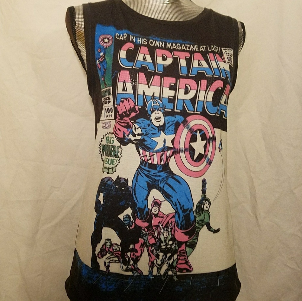 💥SALE 3 for $20💥 Captain America Sleevless Top